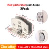 2 Pcs Glass Doors Hinge Cupboard Showcase Wine Cabinet Clamp