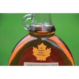 Liquid Gold 100% Pure Maple Syrup Amber Rich Flavor made in CT, One 12 oz. bottle
