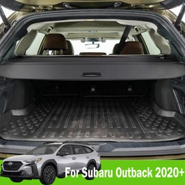 Liizoo Cargo Cover for Subaru Outback 2020 2021 2022 2023 2024 2025 Accessories Rear Trunk Cover Rear Trunk Security Cover Shielding Shade, Black