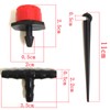 50 Einstellbare Micro Drip Tropfer+50 T-Steckverbinder+50 Gartenschlauch-Erdanker Garten Micro-Drip-System Automatische