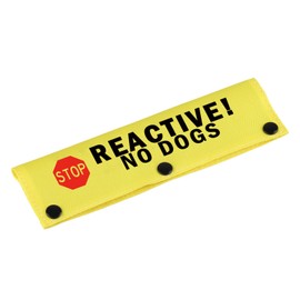 Funny Dog Leash Sleeve Reactive No Dogs Dog Leash Wrap Sleeve Pet Birthday Gift (Reactive No Dogs-YE Sleeve)