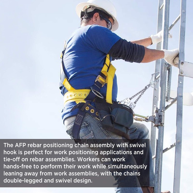 AFP Rebar Positioning Chain Assembly with Swivel Hook (Steel)