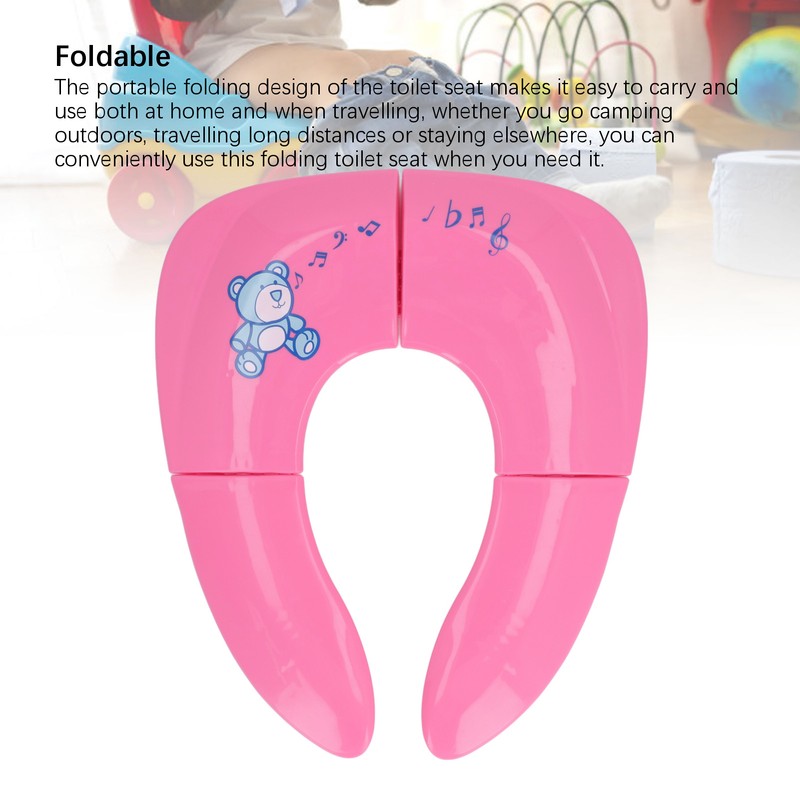 Child Folding Toilet Seat Reusable Non Slip Suction Cups Multifuntional