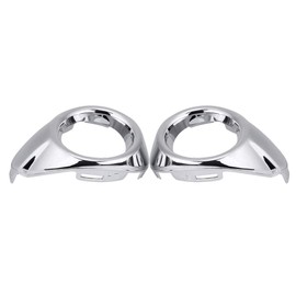 Cubierta de Biseles para Faros Antiniebla, Akozon 1 Par de Parachoques Delantero Luz Antiniebla Luz Antiniebla Embellecedor de ABS Chapado en Cromo para Focus 2012-2014