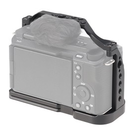 FOTGA Camera Cage for Sony ZV-E1 Camera, Aluminium Alloy Video Vlogging Camera Cage Rig, Integrated NATO Rail 1/4 Inch 3/8 Inch Thread and Quick Release Plate for Arca Swiss Standard Tripod Head