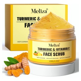 130g Turmeric Vc Facial Scrub,exfoliating Clears Blackheads