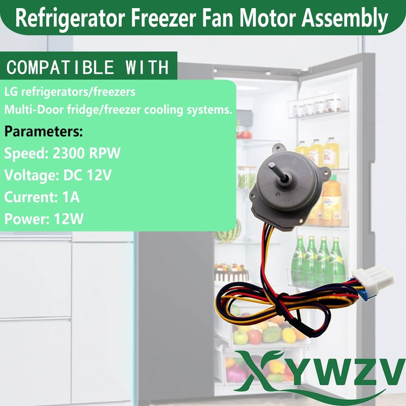 EAU65058318 Refrigerator Freezer Fan Motor Assembly DC12V 1A Fit for