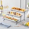 MALACASA 3 Tier Serving Trays for Party, Porcelain Serving Platters
