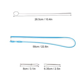 Kit de Bucle de Costura de 6 Uds, Juego de Enhebrador con Cordón de Enhebrador, Enhebrador de Cordón Flexible, Gancho Giratorio de Bucle