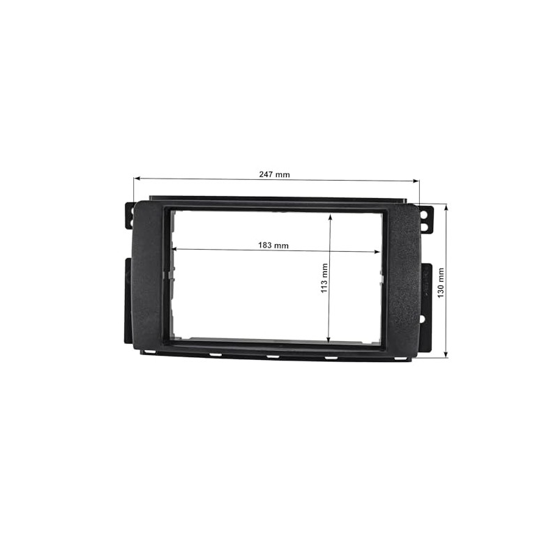 tomzz Audio 2451-037 Double DIN Radio Faceplate Compatible with Smart