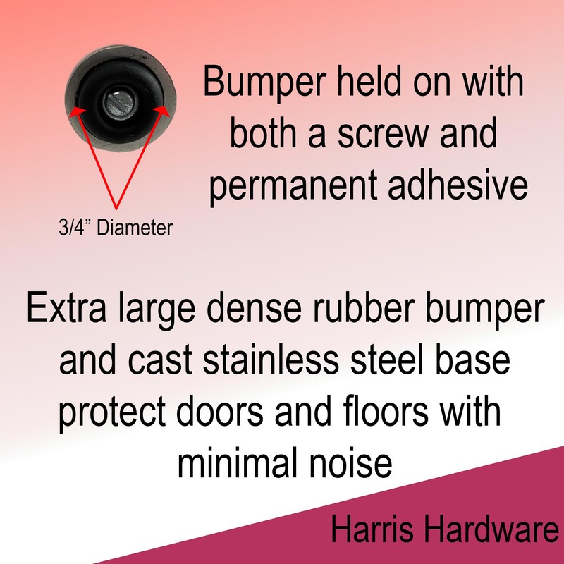 Harris Hardware 4153-B3 Cast Stainless Steel 90 Degree 3-Hole Door