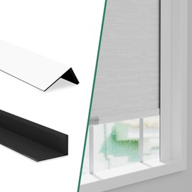 Bliwans Light Blocking Strips for Window Shades and Blinds, 100% Blackout PVC Side Tracks Light Blocker for Blinds, Window Light Blocker for Bedroom(White, 58", 2PCS)