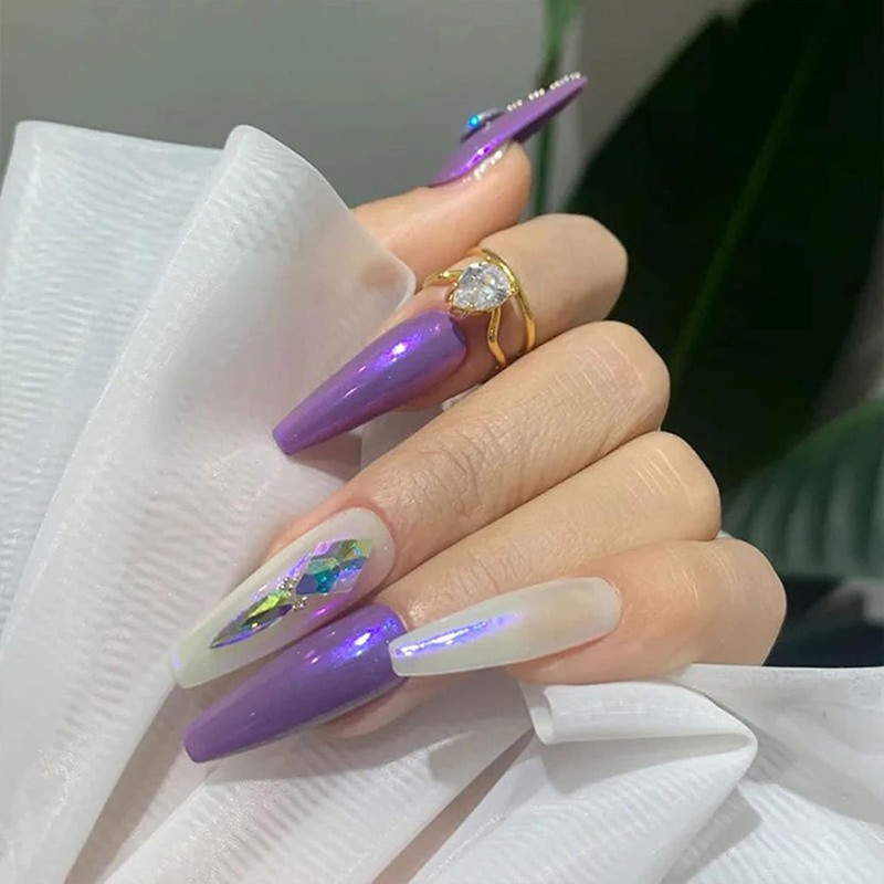 Polvo espejo para uñas 6 colores – Brillo alto y