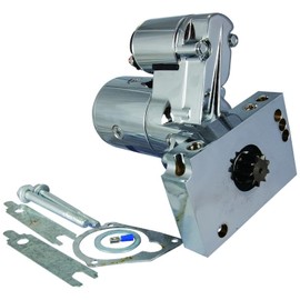 New Chrome Starter Mini Super Torque Hi-Performance Compatible With Chevy Small & Big Block V8 SBC BBC 305 350 400 454 153 168 Tooth Series Hitachi PP106 PSL100 S100 PP-106