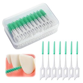 200 Cepillos Interdentales, Cepillos Interdentales Gum, Limpieza Dental Profunda, Para Cuidado Bucal Diario, Usuarios Con Ortodoncia, 4.8 Cm Largo, Color Verde