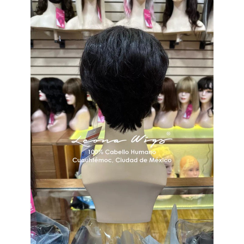 Leona Wigs Peluca Oncológica Castaño Oscuro 100% Cabello Humano