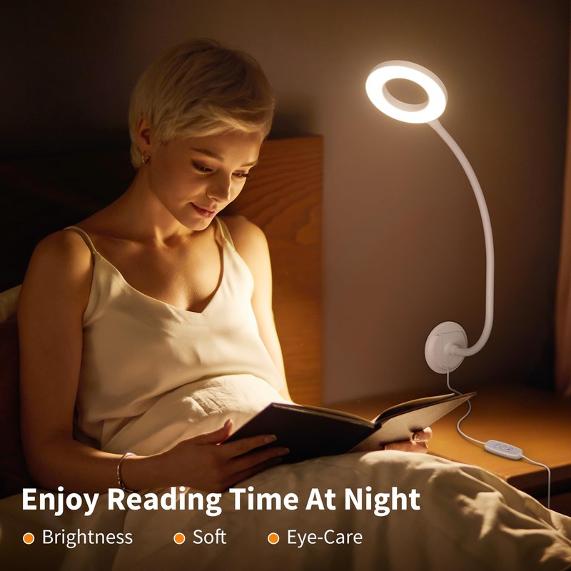 Kaulsoue Wall Mounted Reading Light, Book Light in Bed at