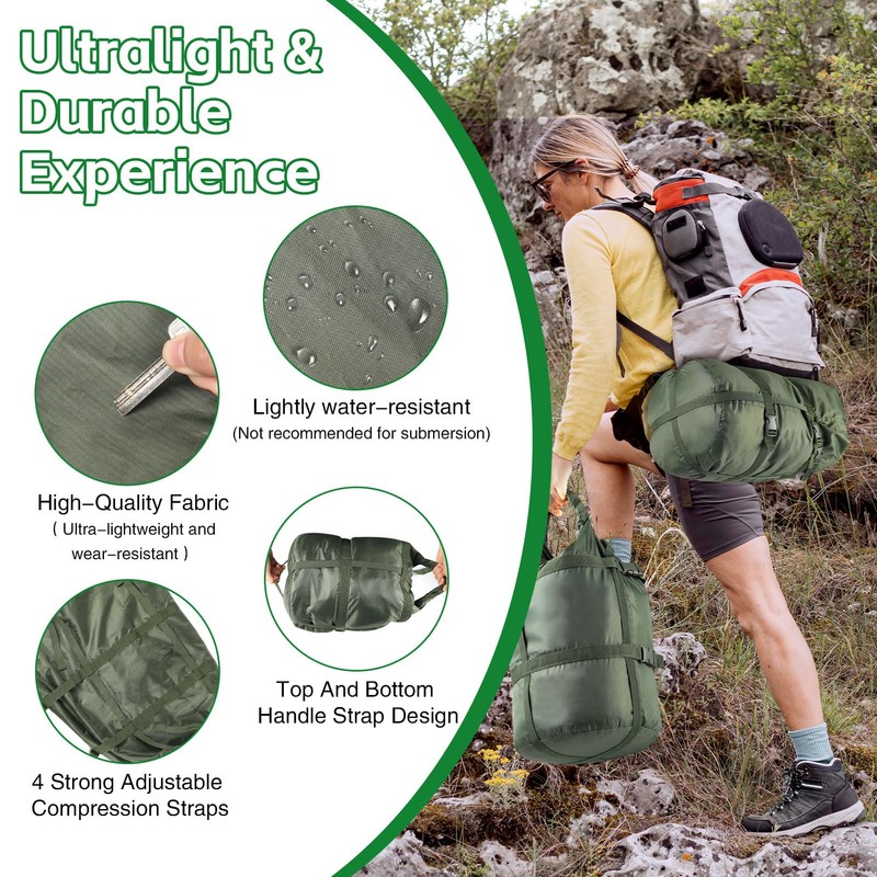 NewShot Compression Sack, Ultralight Portable Stuff Sack for Sleeping Bag