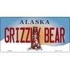 Grizzly Bear Alaska Novelty Metal Bicycle Plate BP-9594