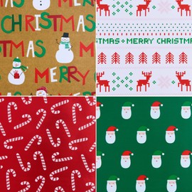 Gartner Studios 12 Foot Premium Whimsical Holiday Gift Wrapping Paper – 4 Rolls with Gridlines for Easy Cutting