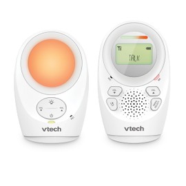 VTech DM1211 Audio Baby Monitor, Long range,Baby monitor with 2-way talk, Noise Level Display, Temperature Sensor, Soothing Sounds, Parent Unit Belt Clip