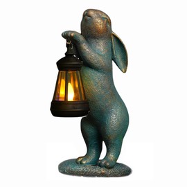 SUIOPPYUW Solar Garden Ornaments Outdoor Sale Large Bunny Figurines Decoration Outdoor Garden Statues Bunny Figurines Decorations