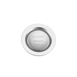 X AUTOHAUX Car Engine Start Stop Button Cover Trim Kit Silver Tone