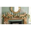 2 PCS 12FT Bendable Flower Garland, Artificial Rose Vine for
