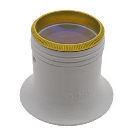00.027-xx Watchmaker's Magnifier Soft Rubber Classic Shape with Aluminium Screw Ring and Removable Lens, Anti-Glare Lens on Both Sides (No.2)