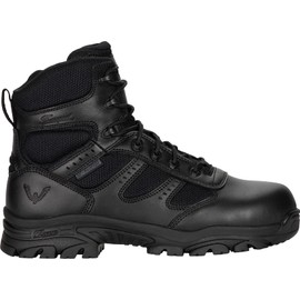 Thorogood Deuce 6” Waterproof Side-Zip Black Tactical Boots for Men and Women with Full-Grain Leather, Soft Toe, and Slip-Resistant Outsole; BBP & EH Rated, Black - 13 M