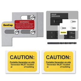GenCap Generator Interlock Kit Compatible with Square D QO & Homeline Indoor or Outdoor 100 or 125 amp Panels, for Safe Usage of Portable Power During Outage