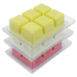 Candlecopia Nag Champa, Dragon's Blood and Vanilla Sandalwood Strongly Scented Hand Poured Vegan Wax Melts, 18 Scented Wax Cubes, 9.6 Ounces in 3 x 6-Packs