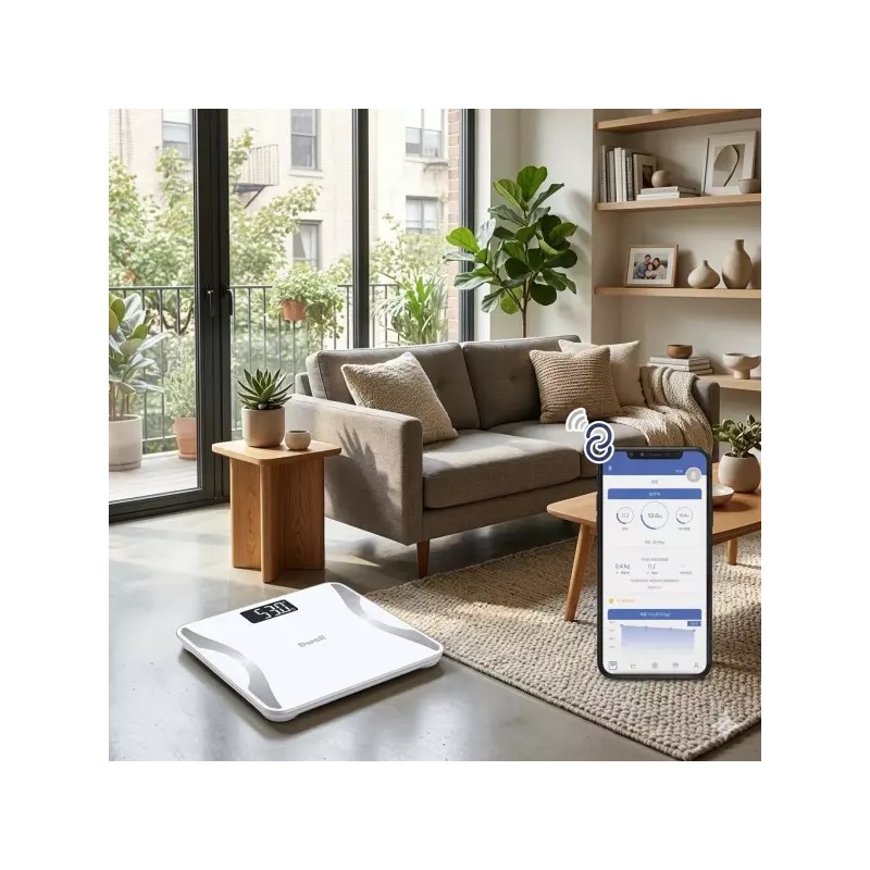 Dwell 디웰 스마트 체지방 체중계 정확한 몸무게 인바디 가정용 화이트색상