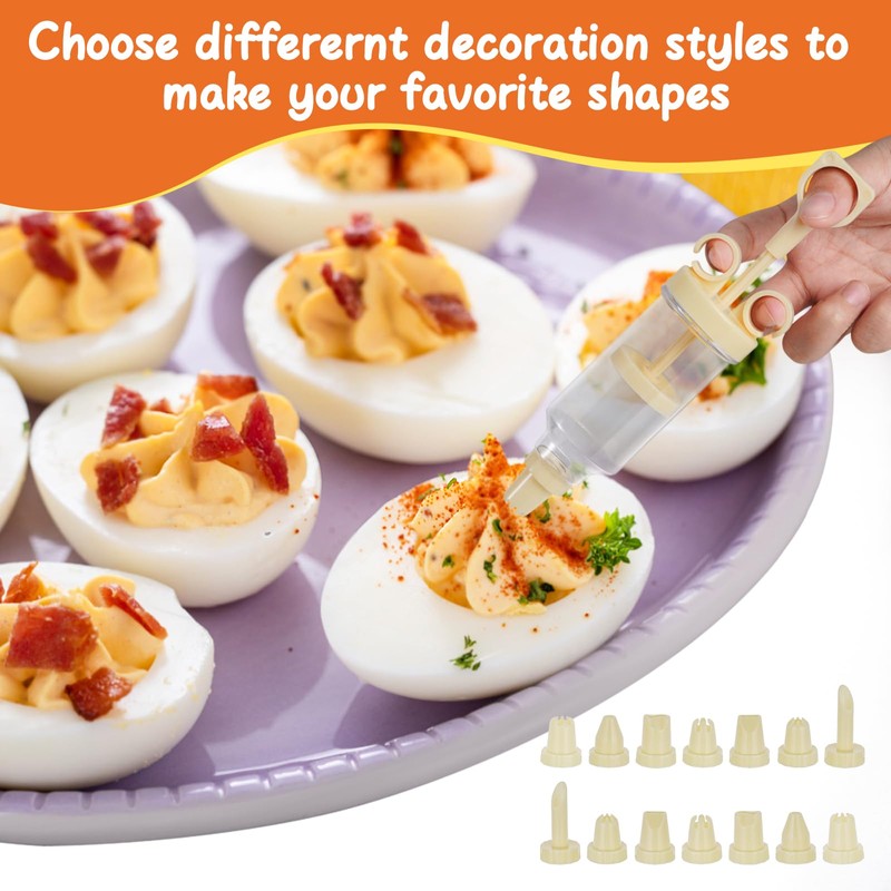 2 Pack 60 Slots Deviled Egg Containers with Lid, Clear