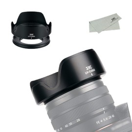 JJC Reversible Lens Hood + 40.5mm Filter Adapter Kit for Sony FE 28-60mm F4-5.6 SEL2860 & E PZ 16-50mm F3.5-5.6 OSS SELP1650 Lens on A7C II ZV-E1 A7C A7III A7SII