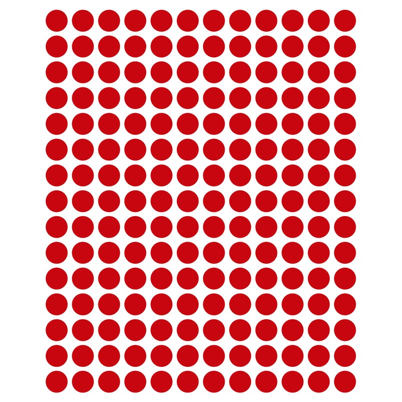 540 Glue Dots 12 mm Red PVC Film, Weatherproof, CODING