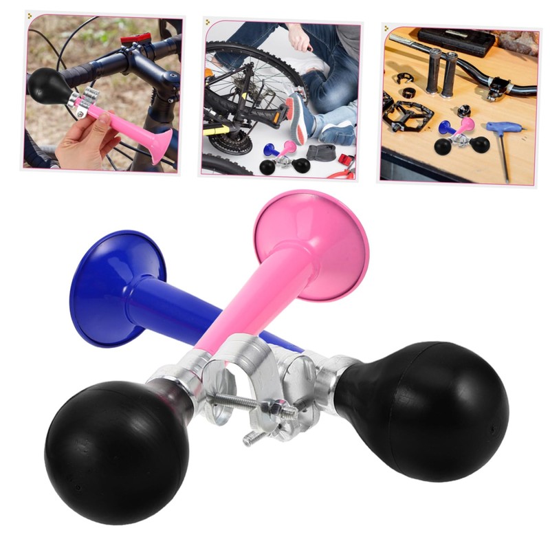 Mipcase 2pcs Loud Metal Plated Bike Horn for Enhanced Riding
