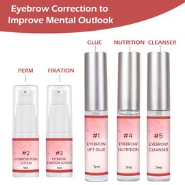 Eyebrow Lifting Set, DIY Brow Lifting Set for Eyebrows on Fleek, Instant Brow Lashes Lift Perm Curling for Fuller Thicker, Suitable for Beginners
