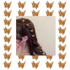Gold Butterfly Hair Claw Clips for Women Hair Bow Clips Small Metal Hair Clips for Thin Thick Hair Barrettes Butterfly Hair Accessories for Girls Side Hair Pins 40 Pcs