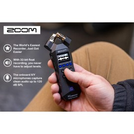 Zoom H1essential Handy Recorder Bundle with Over-Ear Stereo Headphones, 32GB microSDHC Card, Furry Microphone Windscreen, 4 AAA Batteries and Accessories