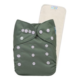 babygoal Reusable Cloth Diaper with Insert for Baby Boys and Girls 8-35lbs, Adjustable and Washable Nappy NK-NKD52-B