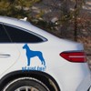Transparent Decal Stickers of Animal Got Dane Dog (Azure Blue)