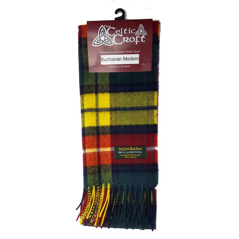 Buchanan Tartan Lambswool Scarf-Made in Scotland
