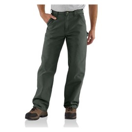 Carhartt Men's Washed Duck Work Dungaree Pant,Moss,35W x 32L