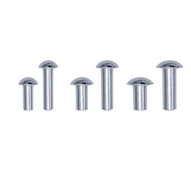 Tutuxio 280pcs M4 M5 M6 10mm 20mm Aluminum Brazier Head Rivets, Solid Universal Head Fasteners for Metal Joint and Boat Repairing