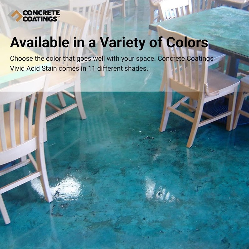 CC Concrete Coatings Vivid Acid Stain for Concrete | Turquoise