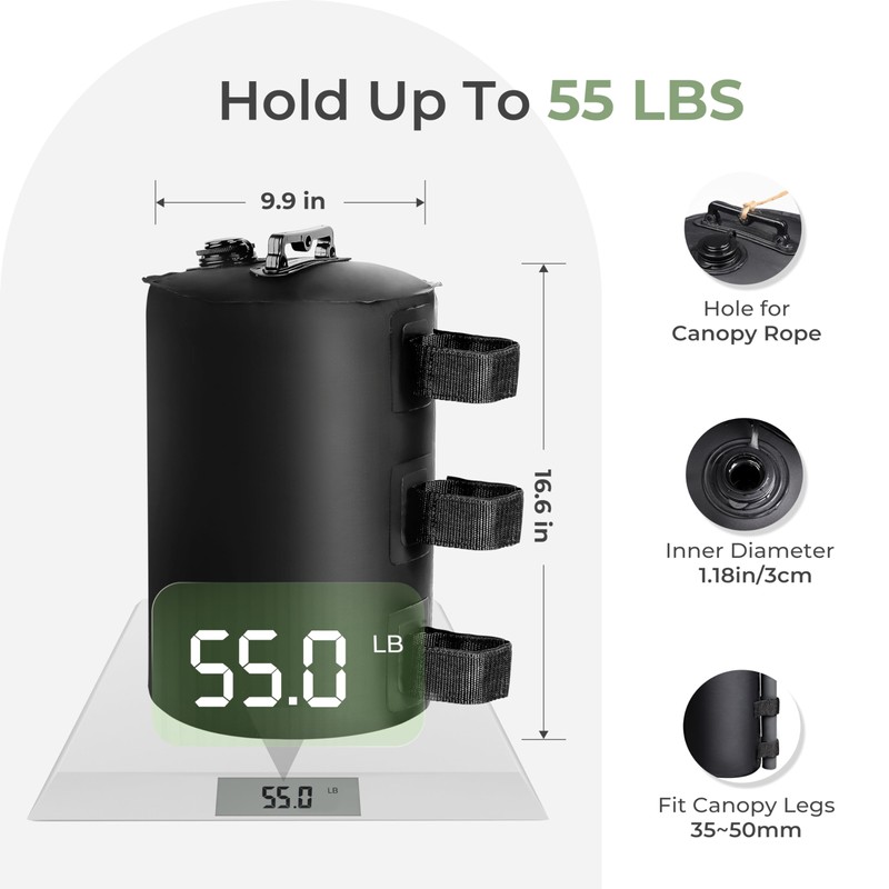 FRUITEAM 220 LBS Canopy Water Weight Bag, Portable Canopy Weights
