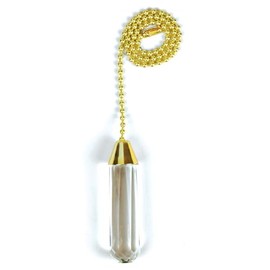 Jandorf Pull Chain, Acrylic Cylinder with Chain: Modern Aesthetic for Versatile Use