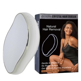 G.Liane Crystal Hair Eraser,Upgraded Painless Crystal Hair Remover,More Effective Crystal Hair Removal Device and Skin Exfoliation,Easy Body Epilator Depilator for Women and Men(Silver)