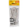 2 m Extension Cord Straight Plug White